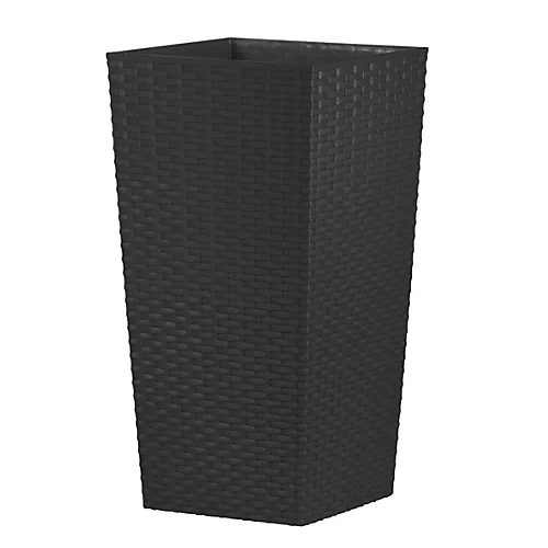 Simpa 27L Black Rattan Plant Pots Set Of 2 3 Simpa 27L Black Rattan Plant Pots Set Of 2 - Image 3