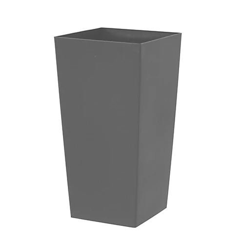 Simpa 27L Large Square Milano Grande Planter Pot - GREY Set Of 2 Pots - 51cm (H) X 26.5cm (W) X 26.5cm (D) 2 Simpa 27L Large Square Milano Grande Planter Pot - GREY Set Of 2 Pots - 51cm (H) X 26.5cm (W) X 26.5cm (D) - Image 2