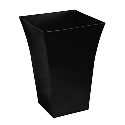 Simpa 2PC Black Large Milano Plastic Planters. 2 Simpa 2PC Black Large Milano Plastic Planters. - Image 2