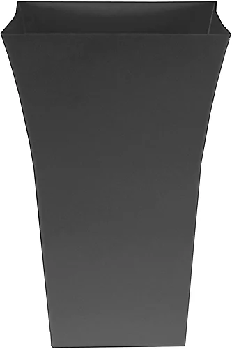 Simpa 2PC Dark Grey Large Milano Plastic Gloss Planters. 2 Simpa 2PC Dark Grey Large Milano Plastic Gloss Planters. - Image 2