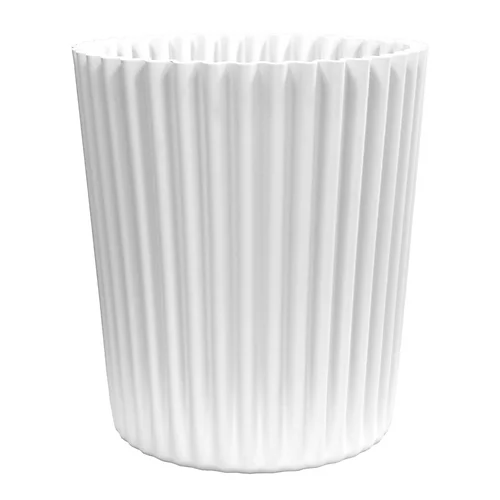 Simpa 2PC XL White Wave Plastic Planters. 2 Simpa 2PC XL White Wave Plastic Planters. - Image 2