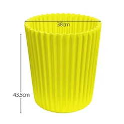 Simpa 2PC XL Yellow Wave Plastic Planters. 5 Simpa 2PC XL Yellow Wave Plastic Planters. -Outsunny Garden Zone simpa 2pc xl yellow wave plastic planters 5059331202282 03c MP