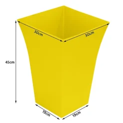 Simpa 2PC Yellow Large Milano Plastic Planters. -Outsunny Garden Zone simpa 2pc yellow large milano plastic planters 5059331201766 03c MP