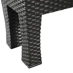 Simpa 33L Black Rectangular Plastic Rattan Trough Planter. -Outsunny Garden Zone simpa 33l black rectangular plastic rattan trough planter 5059331202077 03c MP