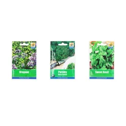 Simpa 3PC Terracotta Chalkboard Herb Planters With Oregano, Parsley And Sweet Basil Seeds. -Outsunny Garden Zone simpa 3pc terracotta chalkboard herb planters with oregano parsley and sweet basil seeds 5059331210034 03c MP