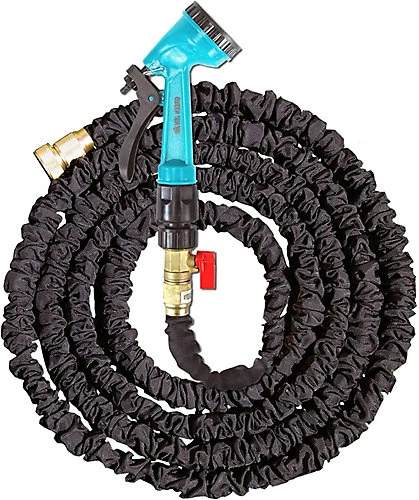 Simpa 50ft Expandable Garden Hose With 5 Dial Spray Gun 1 Simpa 50ft Expandable Garden Hose With 5 Dial Spray Gun