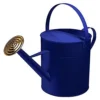 Simpa 9 Litre / 2 Gallon Dark Blue Galvanised Watering Can With Brass Rose.