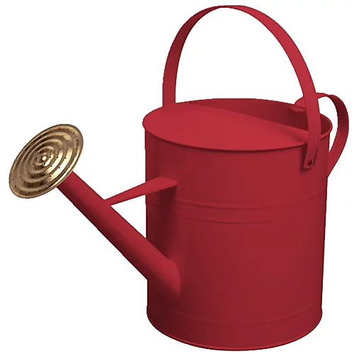 Simpa 9 Litre / 2 Gallon Red Galvanised Watering Can With Brass Rose. 1 Simpa 9 Litre / 2 Gallon Red Galvanised Watering Can With Brass Rose.