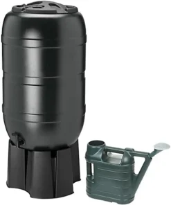 Simpa Large Capacity 210L Water Butt, Stand And Watering Can