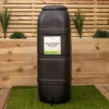 Slim Space Saver Garden Water Butt 100 Litre With Lid & Tap Carry Handles In Black