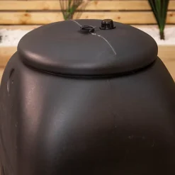 Slim Space Saver Garden Water Butt 100 Litre With Lid & Tap Carry Handles In Black -Outsunny Garden Zone slim space saver garden water butt 100 litre with lid tap carry handles in black5056589103255 04c MP