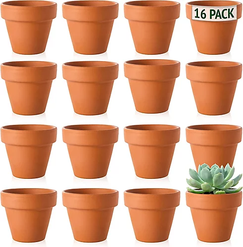 Small Terracotta Plant Pots - (5cm, 16 Pots) Mini Terracotta Plant For Flowers, Herb Planters, Seeds And Decor 1 Small Terracotta Plant Pots - (5cm, 16 Pots) Mini Terracotta Plant For Flowers, Herb Planters, Seeds And Decor