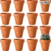 Small Terracotta Plant Pots - (6.5cm, 16 Pots) Mini Terracotta Plant For Flowers, Herb Planters, Seeds And Decor