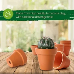 Small Terracotta Plant Pots - (6.5cm, 16 Pots) Mini Terracotta Plant For Flowers, Herb Planters, Seeds And Decor -Outsunny Garden Zone small terracotta plant pots 6 5cm 16 pots mini terracotta plant for flowers herb planters seeds and decor5060766071121 03c MP