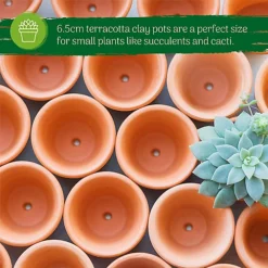 Small Terracotta Plant Pots - (6.5cm, 16 Pots) Mini Terracotta Plant For Flowers, Herb Planters, Seeds And Decor -Outsunny Garden Zone small terracotta plant pots 6 5cm 16 pots mini terracotta plant for flowers herb planters seeds and decor5060766071121 04c MP