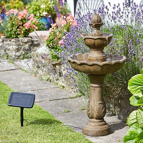 Smart Garden Solar Kingsbury 3 Tier Garden Water Feature Fountain Bird Bath 1 Smart Garden Solar Kingsbury 3 Tier Garden Water Feature Fountain Bird Bath