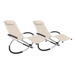 Smart Living Zero Gravity Rocking Sun Lounger Chair With Pillow Beige 6 Smart Living Zero Gravity Rocking Sun Lounger Chair With Pillow Beige -Outsunny Garden Zone smart living zero gravity rocking sun lounger chair with pillow beige5055490600488 03c MP