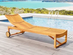 Stockholm Sun Lounger Chaise Lounge, Adjustable, Hardwax Oiled Golden Teak -Outsunny Garden Zone stockholm sun lounger chaise lounge adjustable hardwax oiled golden teak7330474667502 04c MP