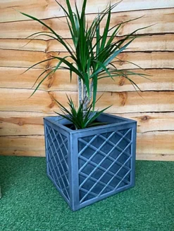 Strata 32cm Lazio Planter GN696-PEW-ST Grey Planter -Outsunny Garden Zone strata 32cm lazio planter gn696 pew st grey planter5021711043884 04c MP