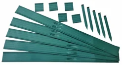 Swift Edge Garden Edging - Lawns, Borders, Pathways, Plots, Flowerbeds, Landscaping - Aluminium 100mm Tall - 12m Pack - Green -Outsunny Garden Zone swift edge garden edging lawns borders pathways plots flowerbeds landscaping aluminium 100mm tall 12m pack green0631145832340 03c MP