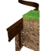 Swift Edge Garden Edging - Lawns, Borders, Pathways, Plots, Flowerbeds, Landscaping - Aluminium 100mm Tall - 6m Pack - Brown