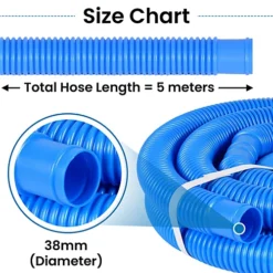 Swimming Pool Vacuum Hose Flexible Pipe 38mm X 5m -Outsunny Garden Zone swimming pool vacuum hose flexible pipe 38mm x 5m5060470914172 04c MP