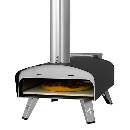 Table Top Pizza Oven High Performance Pellet Fired Pizza Oven - Stainless Steel - L76.5 X W35.2 X H77 Cm - Black/Silver 2 Table Top Pizza Oven High Performance Pellet Fired Pizza Oven - Stainless Steel - L76.5 X W35.2 X H77 Cm - Black/Silver - Image 2