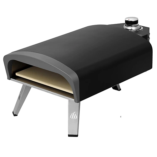 Tepro High Performance Table Top Gas Fired Pizza Oven - Aluminium/Stainless Steel - L64.2 X W37.2 X H31 Cm - Black 2 Tepro High Performance Table Top Gas Fired Pizza Oven - Aluminium/Stainless Steel - L64.2 X W37.2 X H31 Cm - Black - Image 2