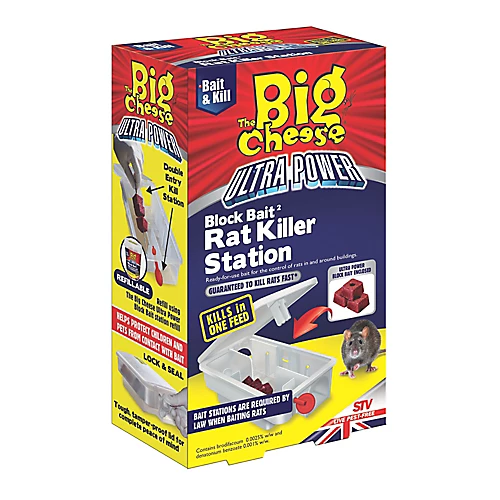 The Big Cheese Rat Ultra Power Block Killer Bait Station 1 The Big Cheese Rat Ultra Power Block Killer Bait Station