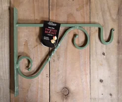 Tom Chambers Heavy Duty Handcrafted Metal 35cm Sage Green Twisted Wall Bracket Hook For Hanging Basket Planter Bird Feeder -Outsunny Garden Zone tom chambers heavy duty handcrafted metal 35cm sage green twisted wall bracket hook for hanging basket planter bird feeder5060559856768 03c MP