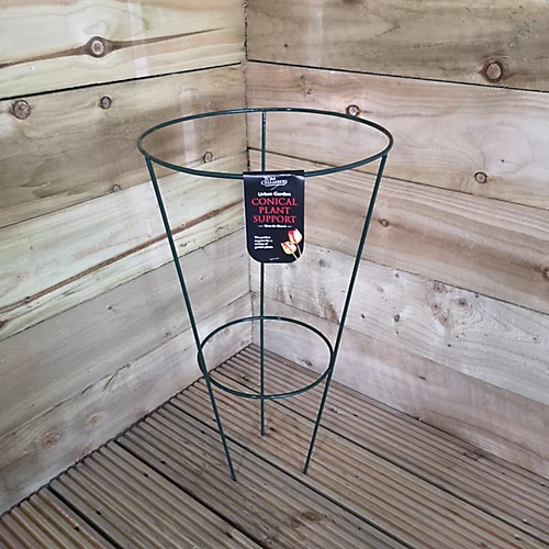 Tom Chambers Urban Green Conical Garden Plant Support Ring 30cm - Medium 2 Tom Chambers Urban Green Conical Garden Plant Support Ring 30cm - Medium - Image 2