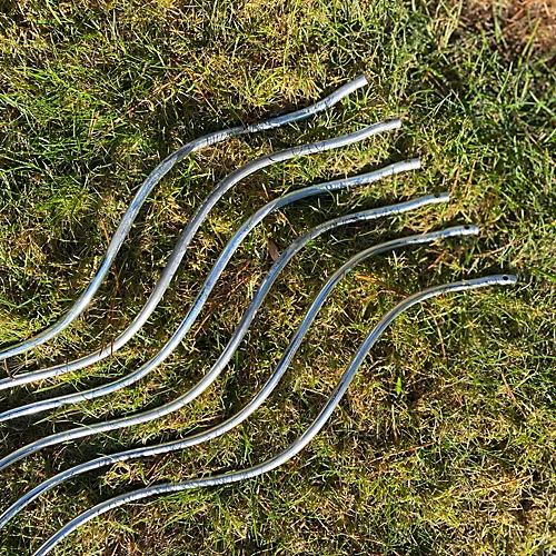 Tomato Spiral Climbing Plant Support Metal Stakes Galvanised Set Of 6 (1.6m) 2 Tomato Spiral Climbing Plant Support Metal Stakes Galvanised Set Of 6 (1.6m) - Image 2