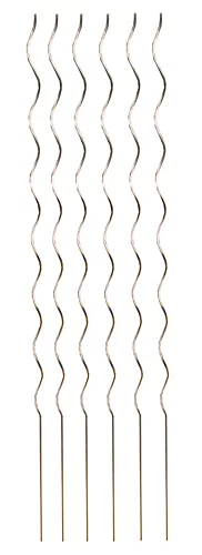 Tomato Spiral Climbing Plant Support Metal Stakes Galvanised Set Of 6 (1.6m) 3 Tomato Spiral Climbing Plant Support Metal Stakes Galvanised Set Of 6 (1.6m) - Image 3
