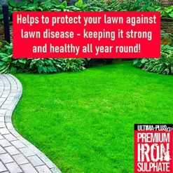 ULTIMA-PLUS XP Premium Iron Sulphate - Greens Grass And Hardens Turf Makes Up To 1000L & Covers Up To 1000m2(2.5kg) -Outsunny Garden Zone ultima plus xp premium iron sulphate greens grass and hardens turf makes up to 1000l covers up to 1000m2 2 5kg 5056411323479 03c MP