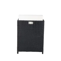 Venice Cube Rattan Garden Furniture 9 Piece Set With Free Cover Included, Black -Outsunny Garden Zone venice cube rattan garden furniture 9 piece set with free cover included black5060678400514 04c MP