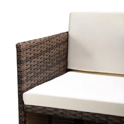 Venice Cube Rattan Garden Furniture 9 Piece Set With Free Cover Included, Brown -Outsunny Garden Zone venice cube rattan garden furniture 9 piece set with free cover included brown5060678400552 04c MP