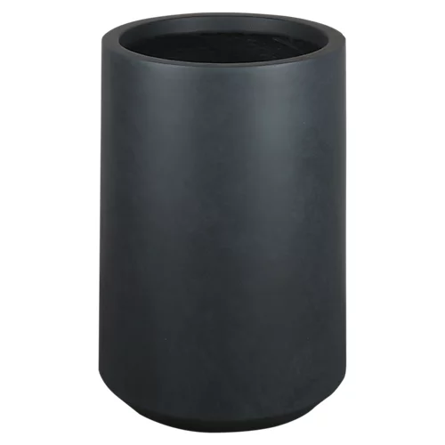 Verve Ammer Dark Grey Fibreclay Circular Plant Pot (Dia)37cm 1 Verve Ammer Dark Grey Fibreclay Circular Plant Pot (Dia)37cm