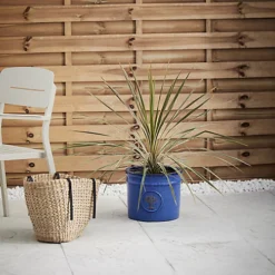 Verve Barcău Blue Ceramic Round Plant Pot (Dia)30cm 5 Verve Barcău Blue Ceramic Round Plant Pot (Dia)30cm -Outsunny Garden Zone verve barcau blue ceramic round plant pot dia 30cm5059340327730 01i