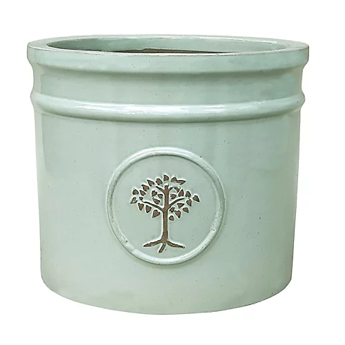 Verve Barcău Olive Ceramic Circular Plant Pot (Dia)30cm 1 Verve Barcău Olive Ceramic Circular Plant Pot (Dia)30cm