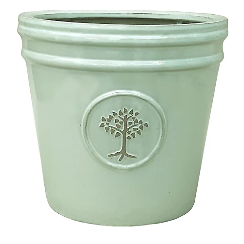 Verve Barcău Olive Ceramic Circular Plant Pot (Dia)32cm 1 Verve Barcău Olive Ceramic Circular Plant Pot (Dia)32cm