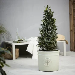 Verve Barcău Olive Ceramic Circular Plant Pot (Dia)38cm -Outsunny Garden Zone verve barcau olive ceramic circular plant pot dia 38cm5059340327709 01i