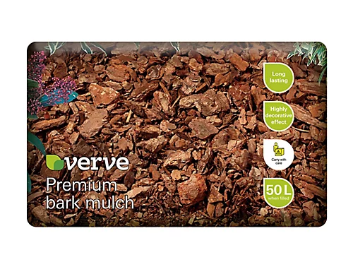 Verve Dark Brown Bark Chippings 50L Bag 1 Verve Dark Brown Bark Chippings 50L Bag