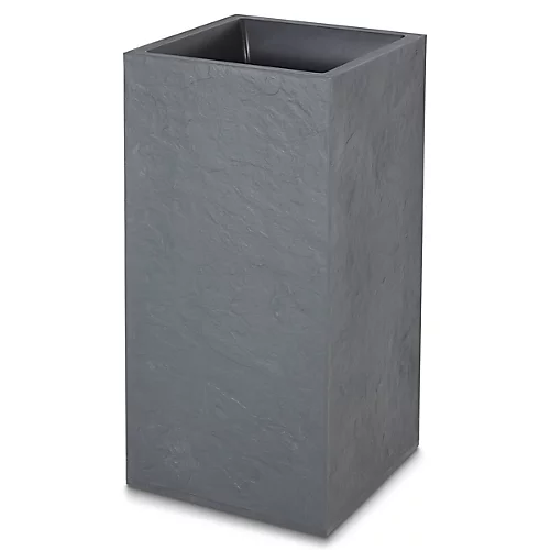 Verve Durdica Dark Grey Slate Effect Plastic Square Plant Pot (Dia)40cm 1 Verve Durdica Dark Grey Slate Effect Plastic Square Plant Pot (Dia)40cm