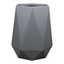 Verve Gardon Light Grey Fibreclay Hexagonal Plant Pot (Dia)40cm