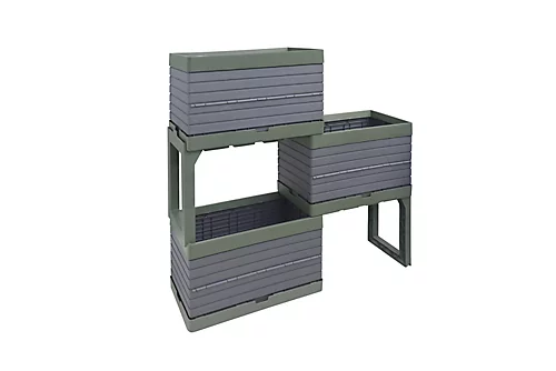 Verve Grey Rectangular Planter, Set 2 Verve Grey Rectangular Planter, Set - Image 2