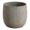 Verve Kulun Beige Knitted Effect Fibreclay Circular Plant Pot (Dia)46cm