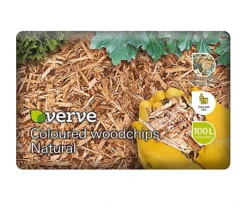 Verve Natural Woodchip Mulch 100L Bag