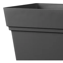 Verve Nurgul Dark Grey Plastic Square Plant Pot (Dia)38cm -Outsunny Garden Zone verve nurgul dark grey plastic square plant pot dia 38cm3663602899891 36c