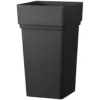 Verve Nurgul Dark Grey Plastic Tall Square Plant Pot (Dia)38cm
