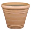 Verve Piave Terracotta Polypropylene (PP) Round Plant Pot (Dia)37cm